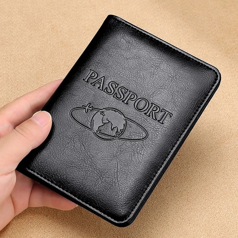 Travel Accessories Rfid - Sampul Paspor Kulit Asli Uniseks Dompet