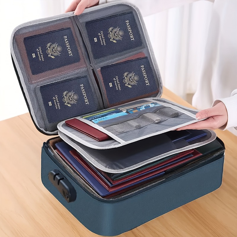 Document Organizer Folder - Tas Penyimpanan Berkas yang Dapat Dikunci,
