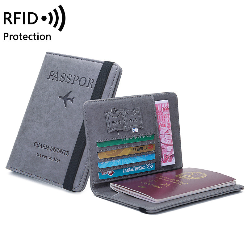 Travel Accessories Rfid - Tempat Paspor Kulit PU Uniseks -