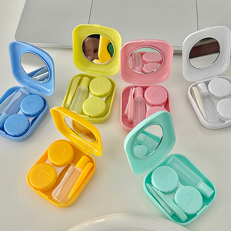 Travel Video Accessories - Kotak Lensa Kontak Mini Warna Solid