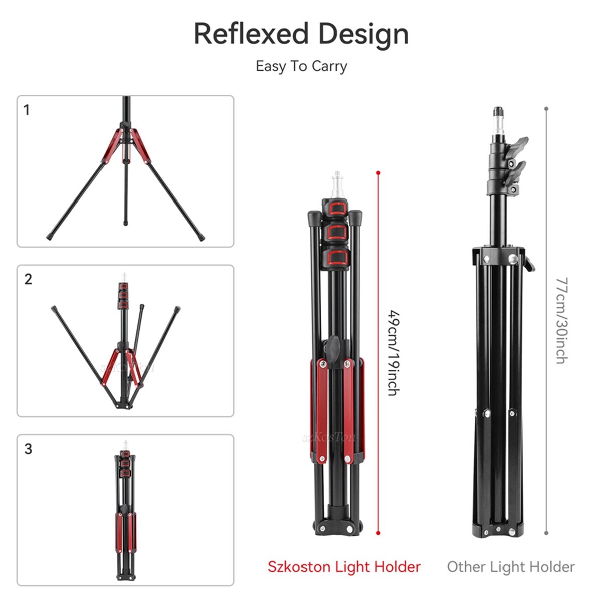 Travel Video Accessories - (2026 SUMMER) Tripod Lampu Aluminium 1.9M,