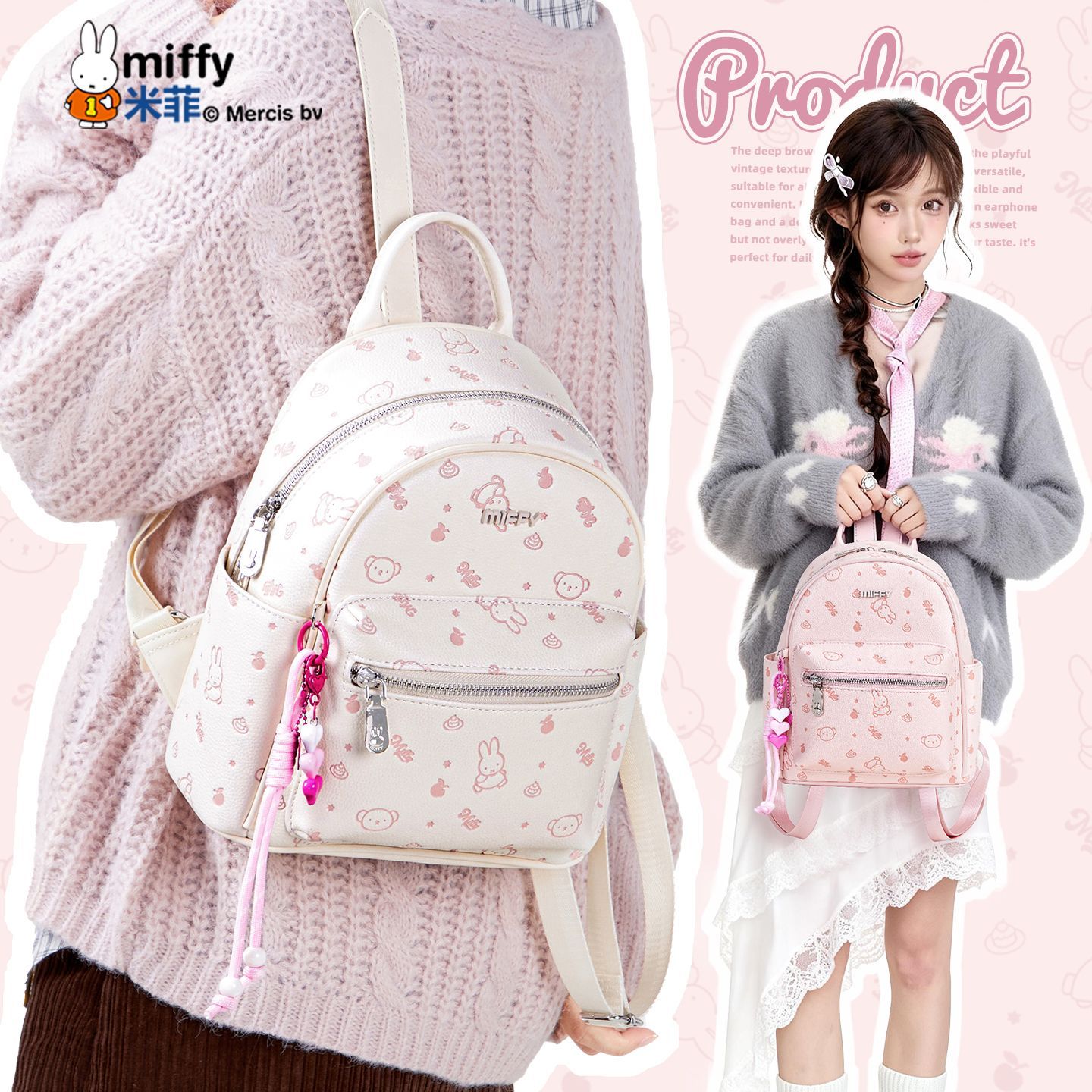 Tas Ransel Anime Miffy Embosse - Travel Accessories Girly ulasan dan harga