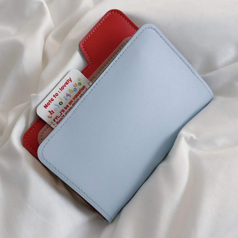 Ins Blok Warna Tempat Paspor D - Travel Accessories Pouch For Women ulasan dan harga