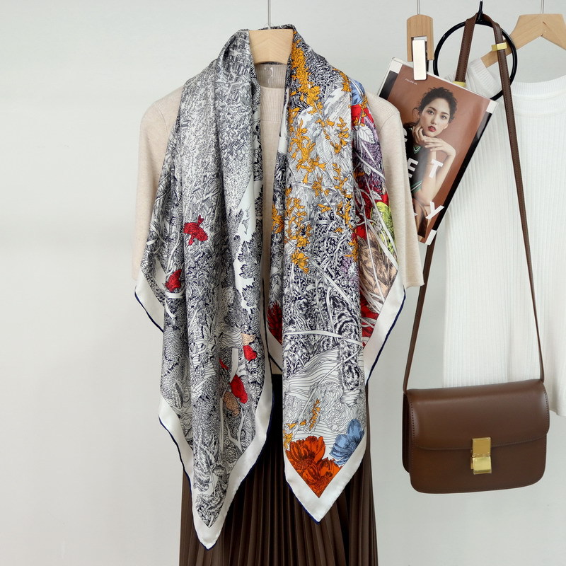 Syal Sutra 110CM Mewah, Bandan - Travel Accessories Luxury ulasan dan harga