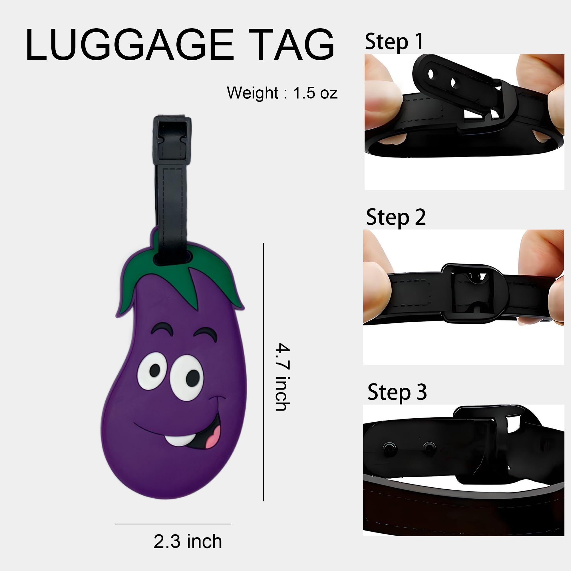 Tag Bagasi Stroberi Terong Wor - Travel Accessories Unique ulasan dan harga