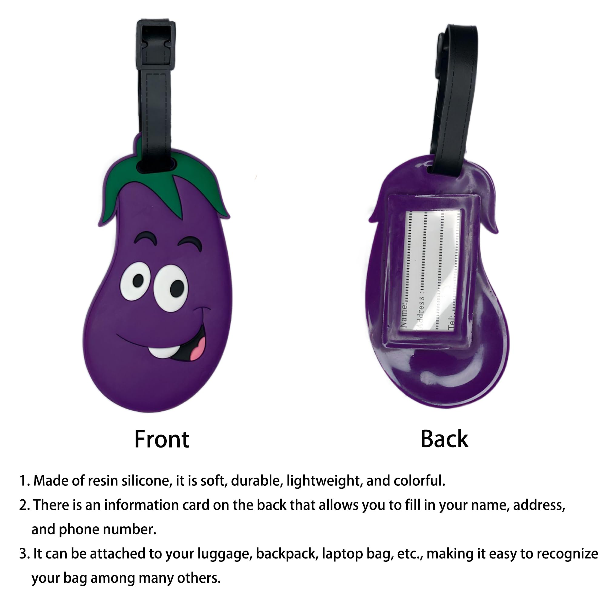 Tag Bagasi Stroberi Terong Wor - Travel Accessories Unique ulasan dan harga