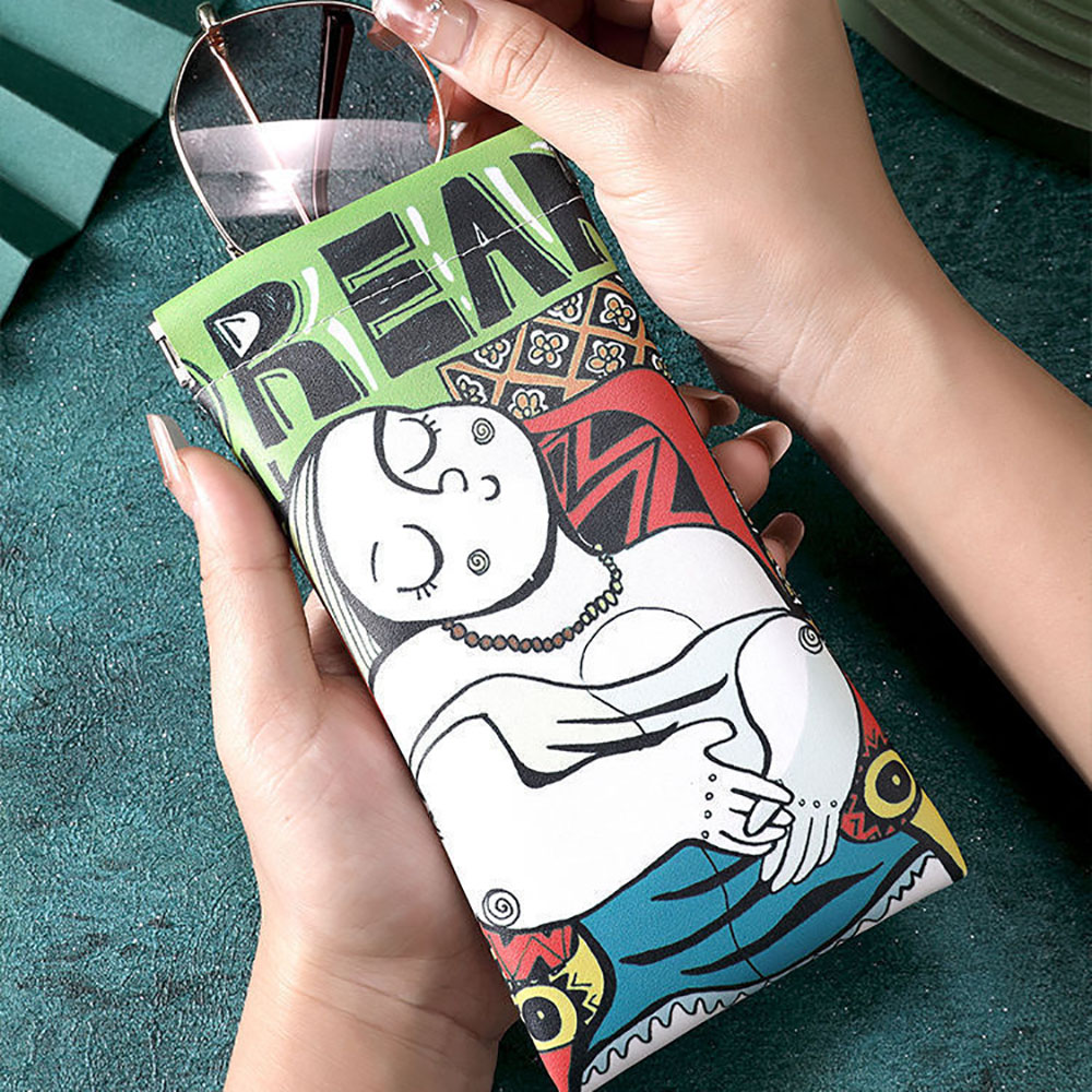 Kotak Kacamata Kartun Kulit PU - Travel Accessories Pouch For Women ulasan dan harga