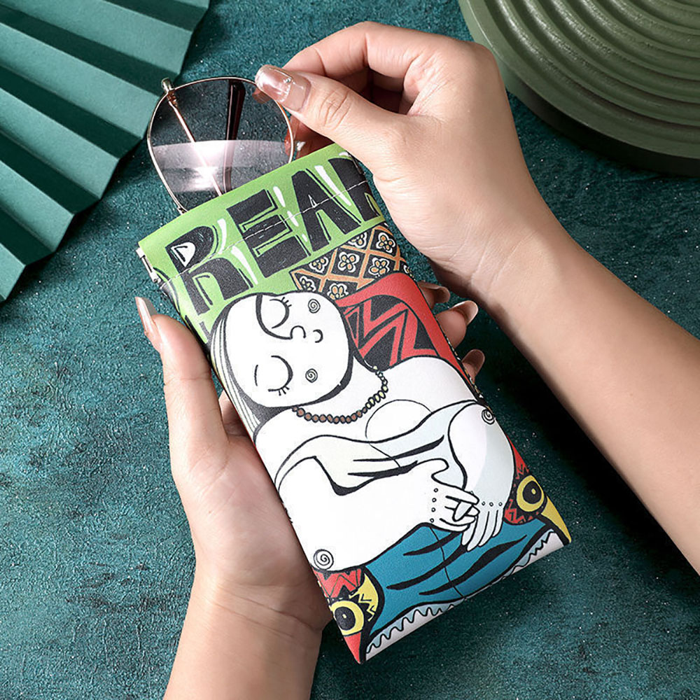 Kotak Kacamata Kartun Kulit PU - Travel Accessories Pouch For Women ulasan dan harga