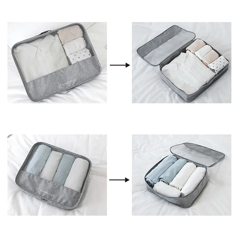 Set 7 Buah Packing Cube Perjal - Travel Accessories Pouch For Women ulasan dan harga