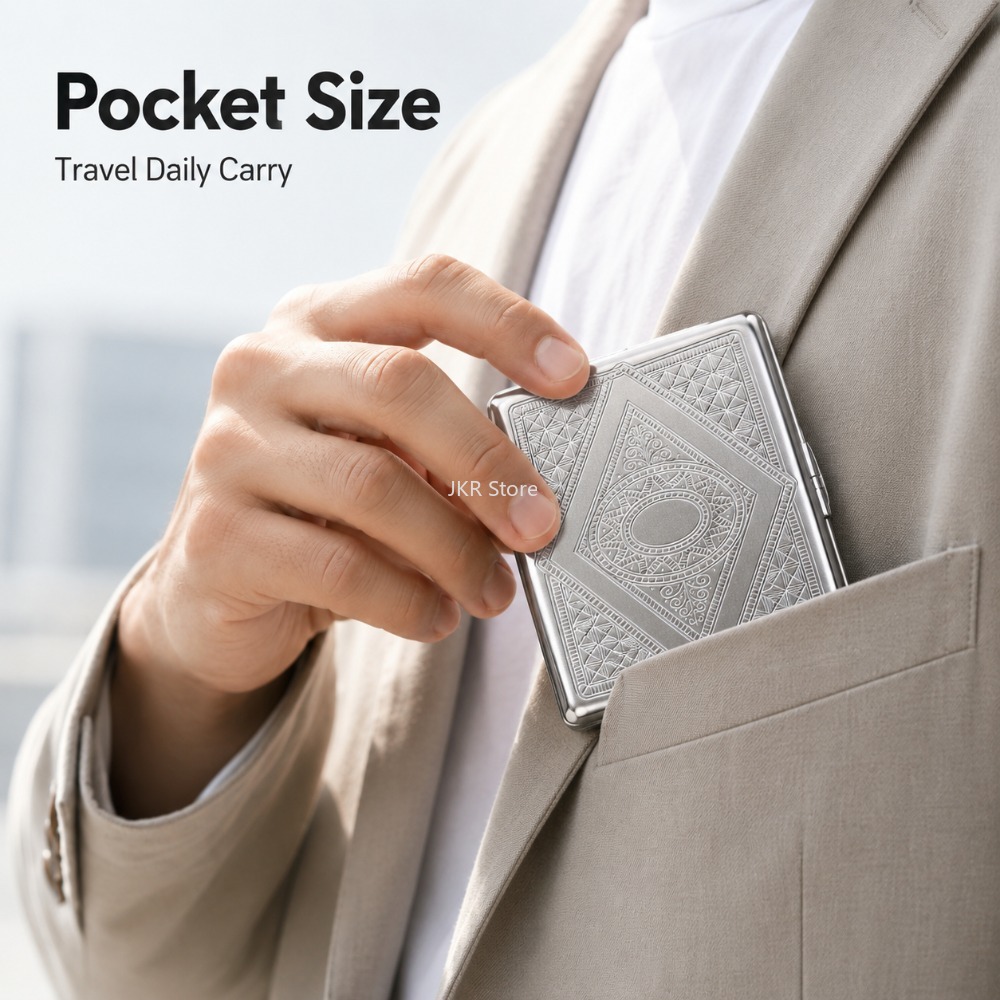 Kotak Rokok Stainless Steel Be - Travel Accessories Us ulasan dan harga
