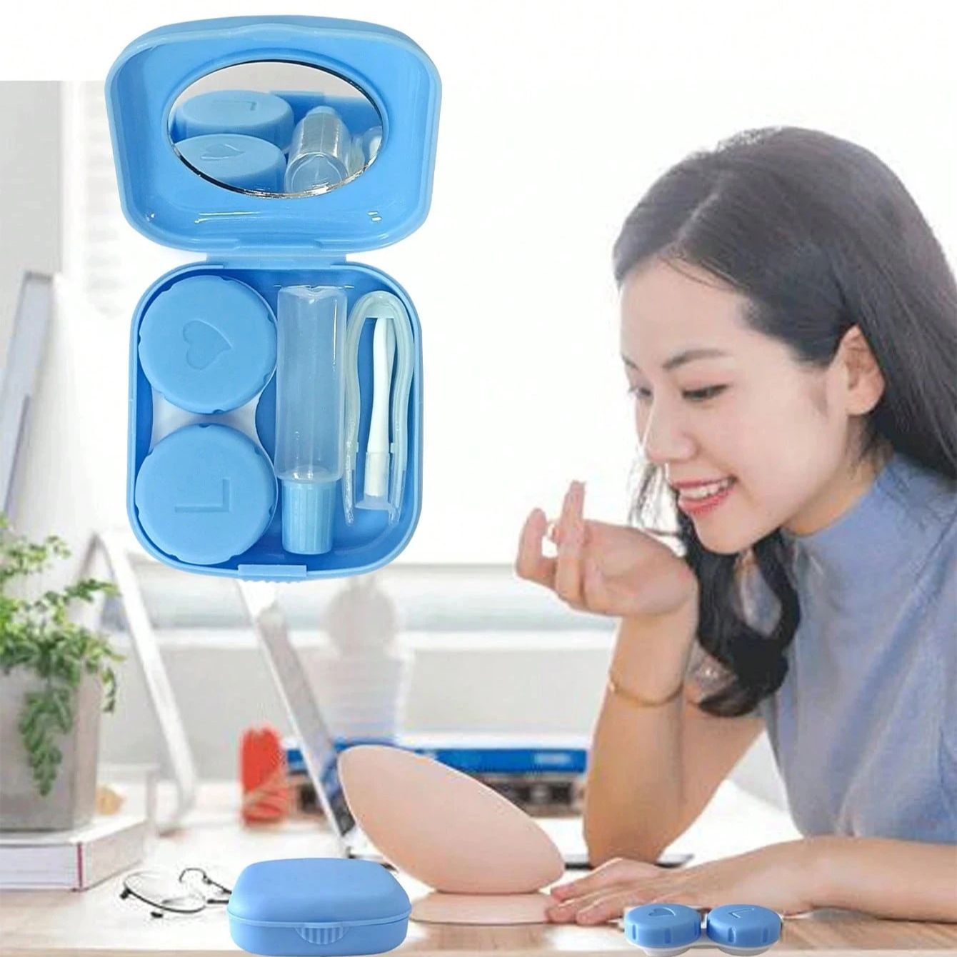 Kotak Lensa Kontak Mini Warna  - Travel Video Accessories ulasan dan harga