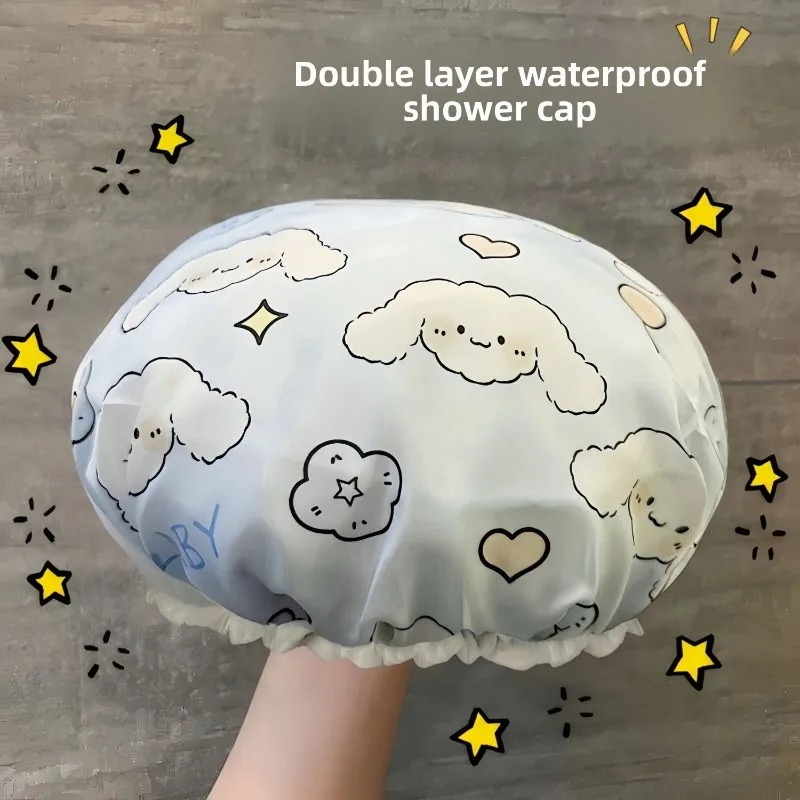 Topi Mandi Tahan Air Lapisan G - Travel Accessories In Japan ulasan dan harga