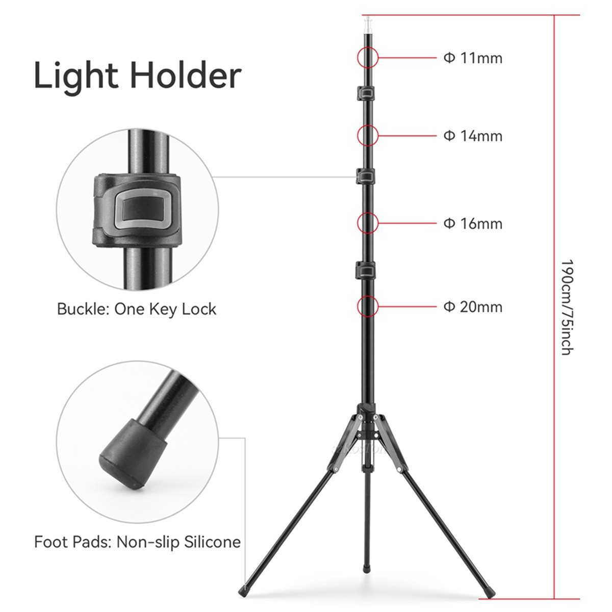(2026 SUMMER) Tripod Lampu Alu - Travel Video Accessories ulasan dan harga