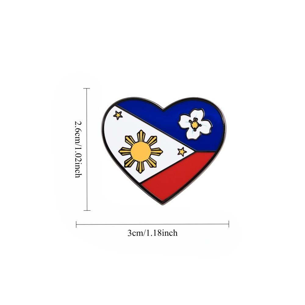 1 Buah Pin Enamel Bendera Hati - Travel Accessories Philippines ulasan dan harga