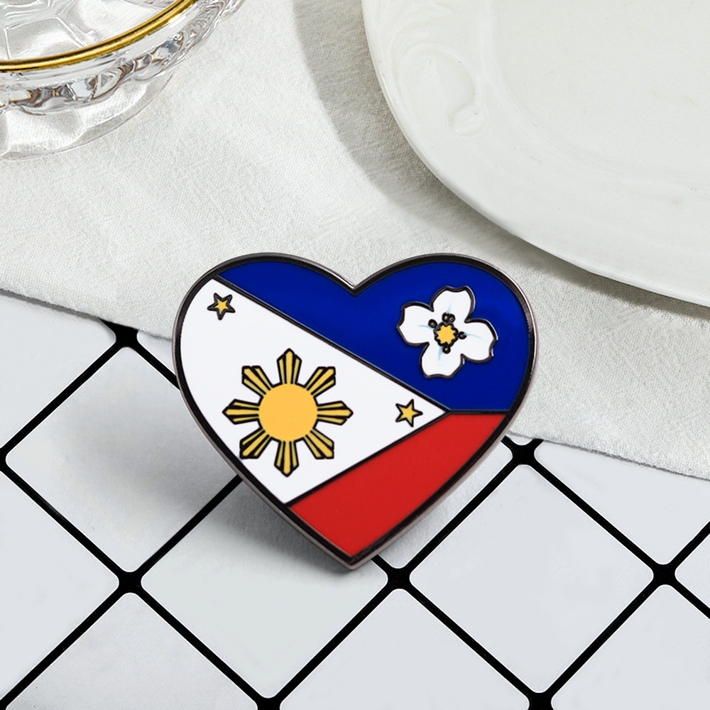 1 Buah Pin Enamel Bendera Hati - Travel Accessories Philippines ulasan dan harga
